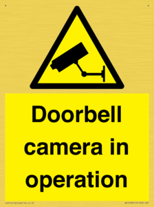 Doorbell camera in operation